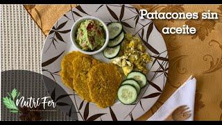 Patacones sin aceite pero muy tostados Acompáñalos con guacamole [upl. by Eelra]