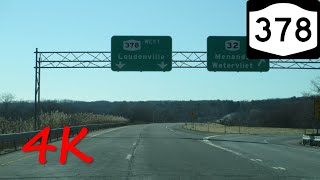 ⁴ᴷ NY Route 378 westbound 4K VIDEO [upl. by Ledoux]