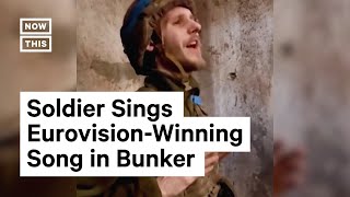 Ukrainian Soldier Defiantly Sings in Bunker [upl. by Gokey]