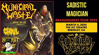 Sadistic Magician  Municipal Waste Live At The Berkeley Theater 2024 [upl. by Aseeram]