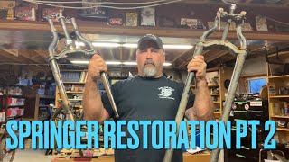 How to Harley Springer restoration PART 2 from extended chopper springer to stock lenght WLC WLA [upl. by Bruckner209]