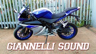 Yamaha YZF R125 Giannelli Full Exhaust System Sound [upl. by Merci]