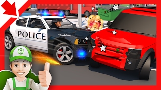 Police chase cartoon for children and Blaze and the Monster Machines  full episodes [upl. by Iclek]