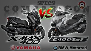 YAMAHA XMAX 400 vs BMW C400 GT SPECS COMPARISON [upl. by Dorotea268]