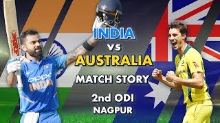 India vs Australia 2nd ODI Match Story [upl. by Yelram]