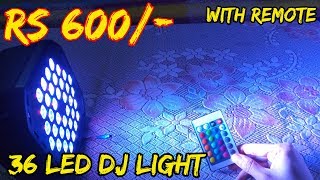 36 led dj light with remote  cheap dj lights disco lights  DJ Guruji [upl. by Tolmann]