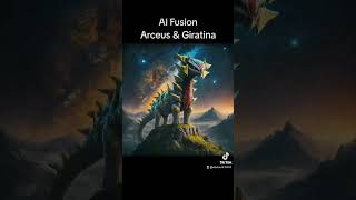 Pokemon AI Fusion Arceus amp Giratina [upl. by Newbill]