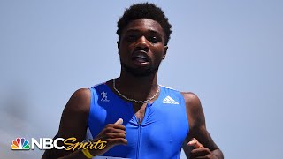 1890 Noah Lyles obliterates the 200m world recordbut not really  NBC Sports [upl. by Ardnosak]