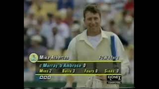 CURTLY AMBROSE vs MIKE ATHERTON all 17 test dismissals in order  Cricket Australia Archive [upl. by Cass372]