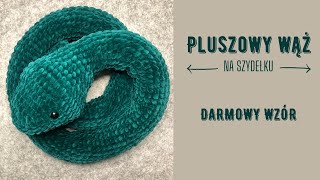 Pluszowy wąż na szydełku 🐍 Jak zrobić maskotkę na szydeku  tutorial [upl. by Poland]