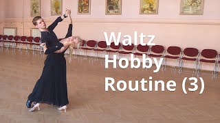 Waltz Hobby Lesson  Choreography 3  Natural Spin with Hesitation Oversway [upl. by Borchert176]