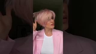 Пикси с окрашиванием в розовый блонд 💕Pixie with pink blonde coloring 💕 [upl. by Yelehsa12]