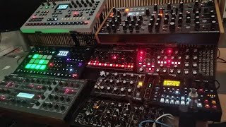 Frenzy Peak Novation Elektron Syntakt Analog Rytm and Four mk2 Digitone Moog Minitaur Korg XD TB03 [upl. by Mcgee77]