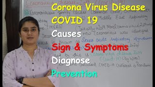 Corona Virus Disease COVID 19 in Hindi  Causes  Sign amp Symptoms  Diagnose  Preventions [upl. by Nuahsel107]