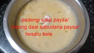 Padengi salai paysa ಹೆಸರು ಬೇಳೆ ಪಾಯಸmoong daal sabudana paysa recipe [upl. by Meesak]