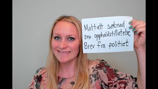 Video 723 Mottatt søknad om oppholdstillatelse fra politiet [upl. by Waneta]