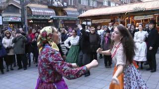 Street folk dance Budapest Hungary [upl. by Cordalia890]