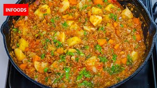 Minced Meat Stew Recipe  How to Cook Minced Meat  Beef Stew Recipe  Infoods [upl. by Aldridge431]