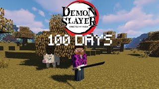 I Survived 100 Days in Minecraft Demon Slayer… [upl. by Oneal419]