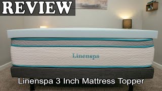 Linenspa 3 Inch Mattress Topper  Review 2022 [upl. by Lahcar]