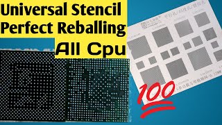 Bga Ic Reballing Perfect Technique  Universal Stencil Cpu Reballing Trick [upl. by Perot]