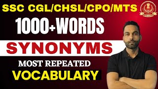 MOST REPEATED VOCABULARY  SYNONYMS and ANTONYMS  by Jai sir ssccgl2024 [upl. by Elleirad]