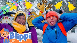 Jingle Bells Classic Blippi and Meekah Winter Holiday Nursery Rhymes for the Family [upl. by Reeves]