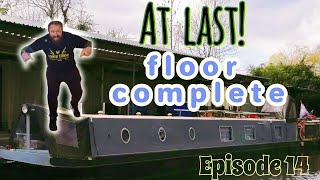 Narrowboat Renovation Episode 14  Floor complete [upl. by Ativad]