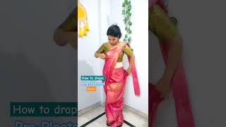 how to wear PrePleated Saree  prepleated saree draping shorts youtubeshorts prepleatedsaree [upl. by Halet627]