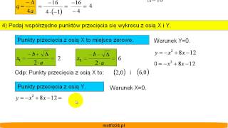 Funkcja kwadratowa do matury i sprawdzianu  Powtórzenie  Matfiz24pl [upl. by Ahsoym]