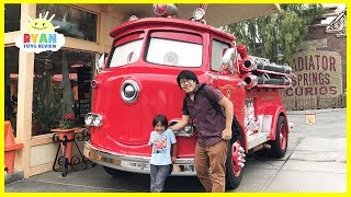 Disney Amusement Rides for Kids and Ryan plays with toy cars [upl. by Ahseel]