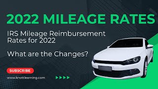 2022 Standard Mileage Rates Updated for Business Use of Vehicles [upl. by Cloutman46]