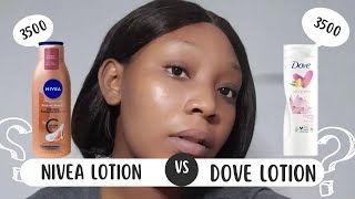 NIVEA RADIANT AND BEAUTY EVEN TONE VS DOVE BODY LOVE GLOWING CARE  WHICH DO YOU PREFER [upl. by Ased]