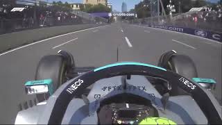 F1 2022 Hamilton bouncing at Baku Huge Porpoising [upl. by Ynolem]