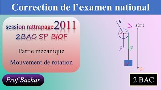 correction de lexamen national session rattrapage 2011 exercice de mécanique partie 1 2BAC SP BIOF [upl. by Hairaza810]