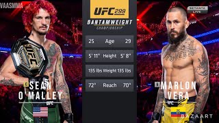 SEAN OMALLEY VS MARLON VERA 2 FULL FIGHT UFC 299 [upl. by Aborn990]