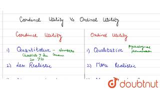 CARDINAL UTILITY VS ORDINAL UTILITY [upl. by Darce885]