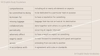 SH English Vocabulary TOEIC 6 [upl. by Dammahum]