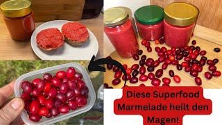 Gesunde Marmelade aus der vergessenen Wildfrucht Kornelkirsche [upl. by Skardol]