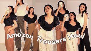 The best trousers from Amazon  HUGE Wide Leg Trouser Haul  Anshika Soni [upl. by Zellner]