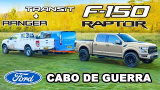 Ford F150 Raptor vs Ranger amp Transit Van CABO DE GUERRA [upl. by Nyrtak]