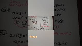 Sistema de ecuaciones lineales 2x2 método de igualación parte 3 viralvideo ecuaciones maths [upl. by Neu]