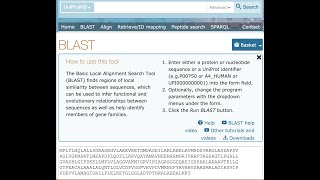 UNIPROT BLAST Align [upl. by Hughie]