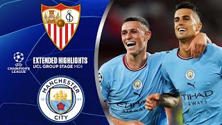 Sevilla vs Man City Extended Highlights  UCL Group Stage MD 1  CBS Sports Golazo [upl. by Lull]