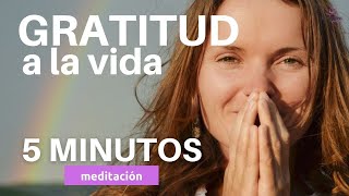 Meditacion Guiada Corta de 5 minutos GRATITUD a la VIDA 🤩🙏 [upl. by Maryanne239]