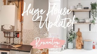 HUGE HOUSE UPDATE DOWNSTAIRS BEFORE amp NOW  RENOVATION VLOG 4 [upl. by Eyma]