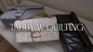 COMPARING THE COACH TABBY WITH QUILTING 26 VS 33 [upl. by Kahlil]