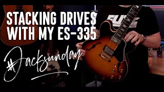 Stacking Overdrives with my 63 Gibson ES335 [upl. by Odama563]