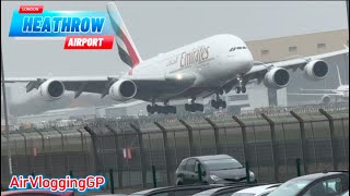 Plane Spotting at London Heathrow Airport  A380 B777 B787 A350 AirVloggingGP [upl. by Ohcirej]