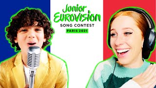 WILL FRANCE WIN JUNIOR EUROVISION AGAIN REACTING TO ENZO TIK TAC  JESC21 [upl. by Eradis]